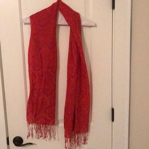 J. McLaughlin orange and pink scarf